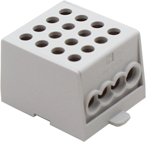 Hauptleitungs-Abzweigklemme M2, 35/25mm²,1-polig, grau | 2 Eingänge, 6 Ausgänge |