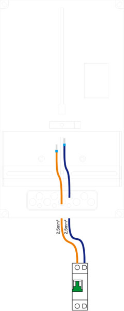 Verdrahtung NS2 in 2,5mm² rt (12h)