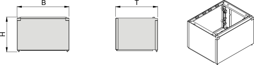KK-80 Kurzsockel, BxHxT=795x262x320, Hw=244
