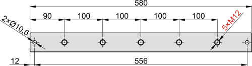 SZN 59 30x5 Kupferschienen mit Einpressmuttern