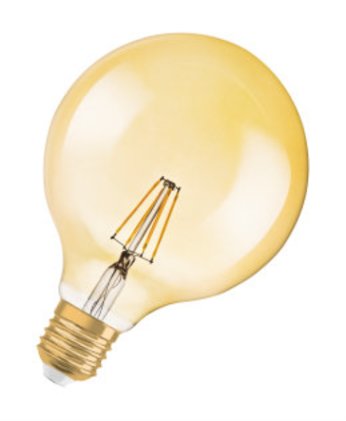 LED-Vintage-Glühfaden Lampe, Osram 1906 Retrofit Globe, 230V, E27, 2,8W (21W), warmweiß 2400K, 200lm, DMxH=125x173mm