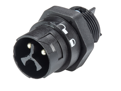 GESIS MINI IP+ | Geräteeinbau Stecker mit Schraubkontakt schwarz | 16A | M16 |