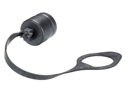 GESIS MINI IP+ | Dichtstopfen/Verschlussstück für Kupplung schwarz | inkl. Befestigungsband |