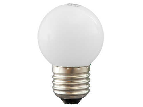 ABVERKAUF: LED Lampe 1W warmweiß 2700K E27 matt Abdeckung Polycarbonat