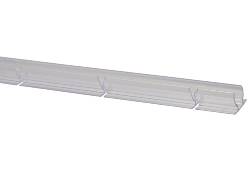 Kunststoffprofil PET 13mm, eingefräst mit Klebeband VHB