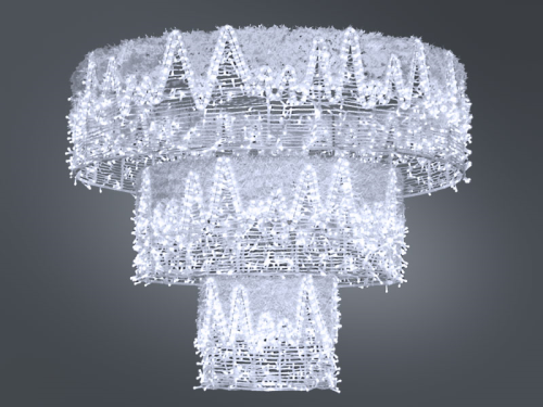 ABVERKAUF: Luster "Eispalast" – verleiht Straßen und Sälen einen festlichen Glanz - eisweiß