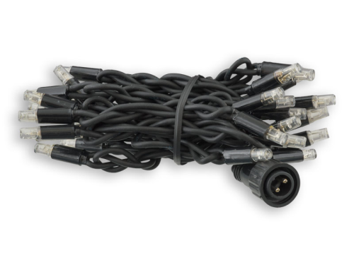 ProSystem Modular LED 230V | Endstring 3m | 3,5W | 30 LEDs | warmweiß | Kabel schwarz | IP65 |