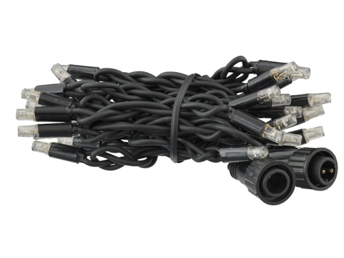 ProSystem Modular LED 230V | End-Strings 2x1,5m | 4,6W | 15 LEDs je String | warmweiß | Kabel schwarz | IP44 |