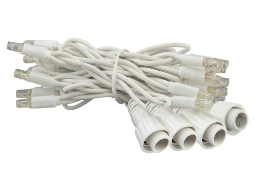 ProSystem Modular LED 230V | End-Strings 4x0,8m | 4,6W | 8 LEDs je String | warmweiß | Kabel weiß | IP44 |