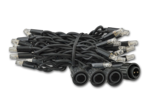 ProSystem Modular LED 230V | End-Strings 4x0,8m | 3,5W | 8 LEDs je String | superwarmweiß | Kabel schwarz | IP65 |