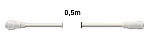 ProSystem Modular LED 230V | Verlängerung 0,5m | Gummi weiß |