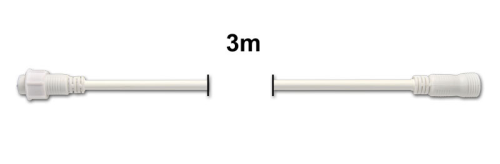ProSystem Modular LED 230V | Verlängerung 3m | Gummi weiß |