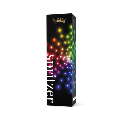 Twinkly Spritzer RGB 200 | d:80cm | 40x Zweige mit je 5 LEDs | Anschlußleitung: 3,5m | IP44 | Kabel transparent |  mit APP steuerbar | Bluetooth+WiFi |