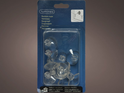 Saugnapf | transparent | Durchmesser: 3,5cm | Blister: 12 Stück