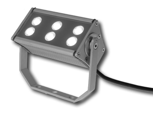 LED Fluter S – 6 x LED – weiß – 45° - 230V