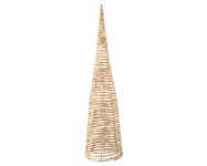 LED-Lichterbaum wicker S | H: 60cm | D: 18cm | 80 LEDs | warmweiß | Netzstecker mit 5m Zuleitung | Timer: 8h an, 16h aus | IP44 |
