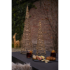 LED-Lichterbaum wicker S | H: 60cm | D: 18cm | 80 LEDs | warmweiß | Netzstecker mit 5m Zuleitung | Timer: 8h an, 16h aus | IP44 |
