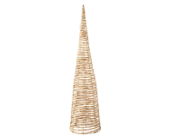 LED-Lichterbaum wicker L | H: 90cm | D: 23cm | 160 LEDs | warmweiß | Netzstecker mit 5m Zuleitung | Timer: 8h an, 16h aus | IP44 |
