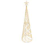 LED-Lichterbaum Premium S | H: 168cm | D: 50cm | 960 LEDs | warmweiß | Netzstecker mit 5m Zuleitung | Timer: 8h an, 16h aus | IP44 |