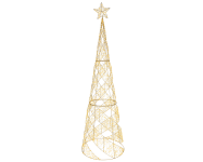 LED-Lichterbaum Premium L | H: 234cm | D: 70cm | 1800 LEDs | warmweiß | Netzstecker mit 5m Zuleitung | Timer: 8h an, 16h aus | IP44 |