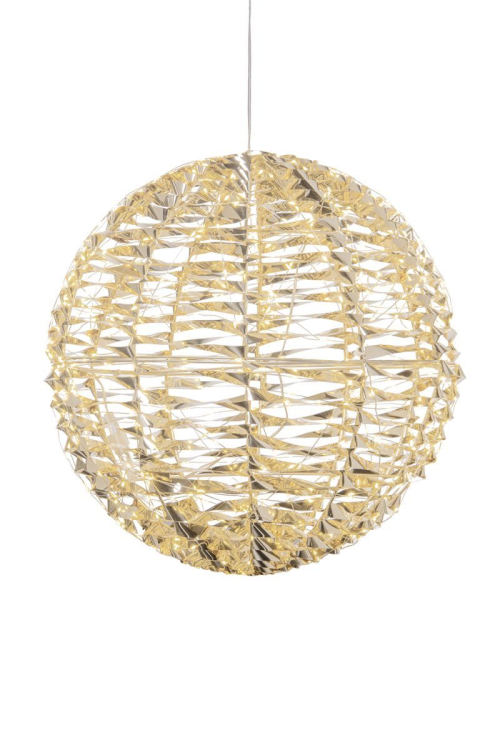 Glamour-Ball 40 | gold | D: 40cm | warmweiß | 600 LEDs | 4,5V/6W | inkl. Steckernetzteil | IP44 |