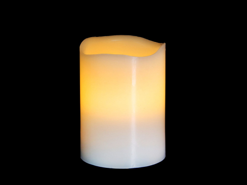 LED Wachskerze, Batteriebetrieben, Timerfunktion, HxD: 10x7,5cm
