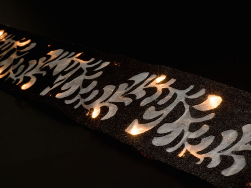 Tischläufer, schwarz, weiß, LED - spielen Sie mit Kontrasten und verzaubern Sie ihre Gäste