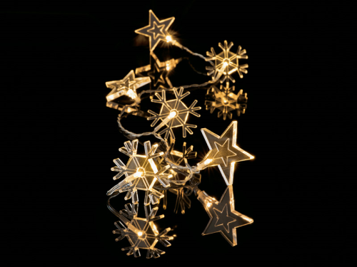 Goldgelbe Sternenkette - schafft eine besonders weihnachtliche Atmosphäre