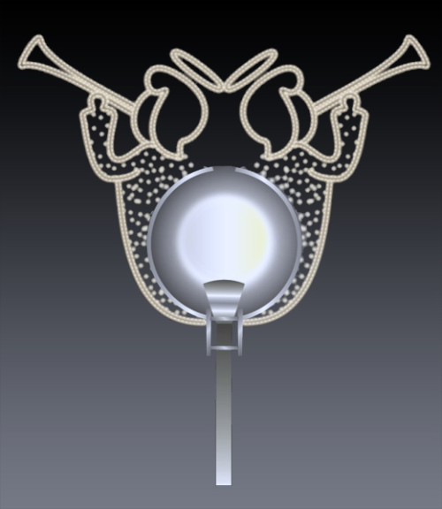 Engel – eisweiß – schmückt jede Laterne