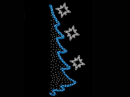 Tannenbaum mit drei Sternen – sorgt für weihnachtliche Stimmung