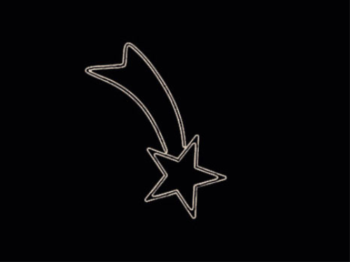 Komet – sorgt für Winterstimmung – warmweiß