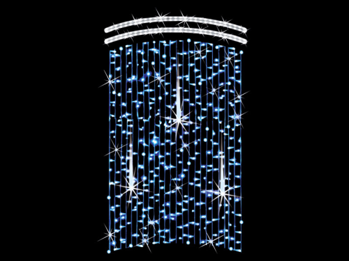 Schneevorhang – mit Schneefall – Effekt