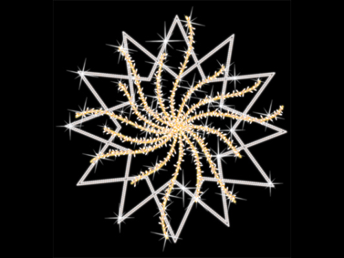 2D-Mastmotiv "Vortex"; LED; BxH=150x150cm; P=60W