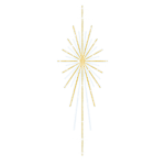 2D-Mastmotiv "Sternenspitzer" | LED | warmweiß/eisweiß | BxH= 300x100cm | P= 84W