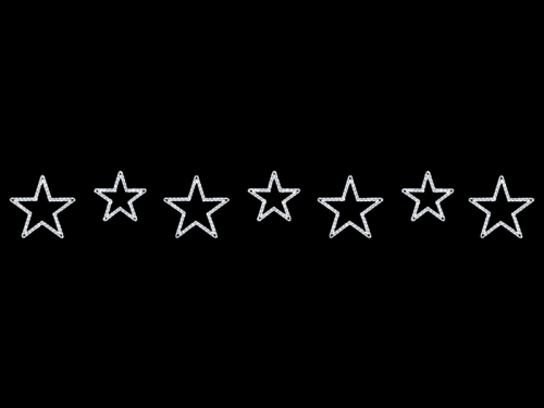 Sternenbanner - 7fach – schmückt Straßen und Plätze - eisweiß